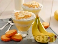 Рецепта Домашни бананови яйчени кремчета за деца